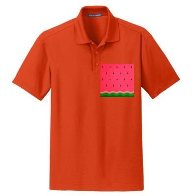 Summer Watermelon Fruit Pattern Dry Zone Grid Polo