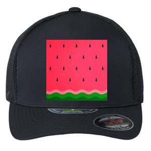 Summer Watermelon Fruit Pattern Flexfit Unipanel Trucker Cap