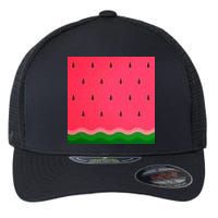Summer Watermelon Fruit Pattern Flexfit Unipanel Trucker Cap