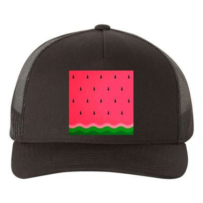 Summer Watermelon Fruit Pattern Yupoong Adult 5-Panel Trucker Hat