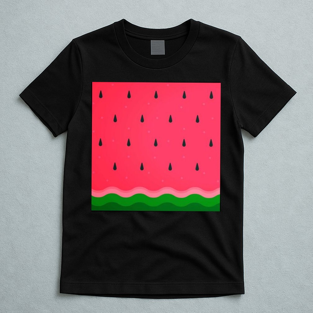 Summer Watermelon Fruit Pattern T-Shirt