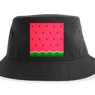 Summer Watermelon Fruit Pattern Sustainable Bucket Hat