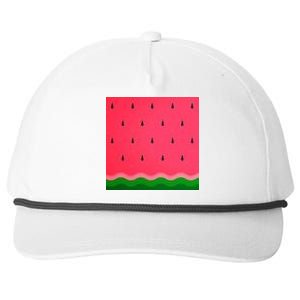 Summer Watermelon Fruit Pattern Snapback Five-Panel Rope Hat