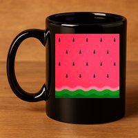 Summer Watermelon Fruit Pattern 11oz C Handle Ceramic Mug