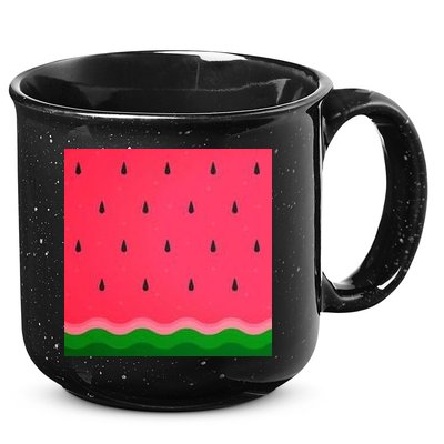 Summer Watermelon Fruit Pattern 15oz Campfire Ceramic Mug