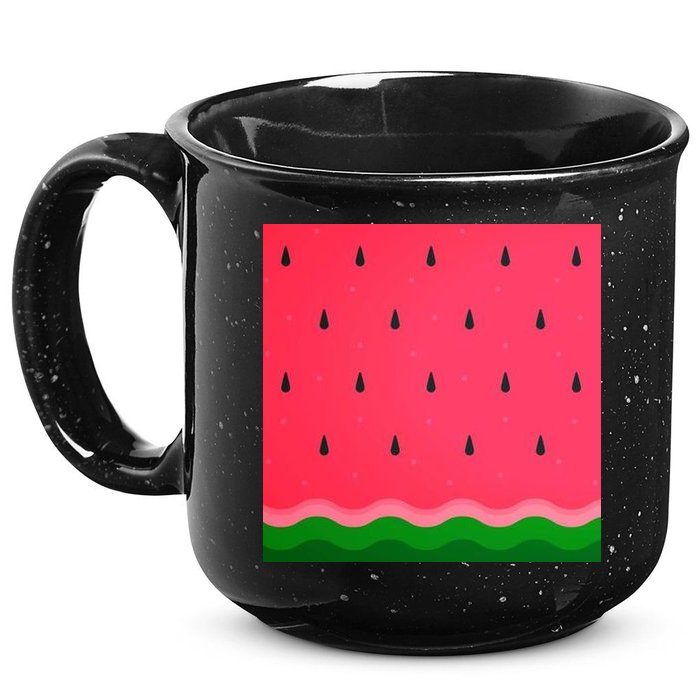 Summer Watermelon Fruit Pattern 15oz Campfire Ceramic Mug