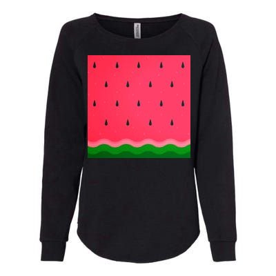 Summer Watermelon Fruit Pattern Womens California Wash Sweatshirt