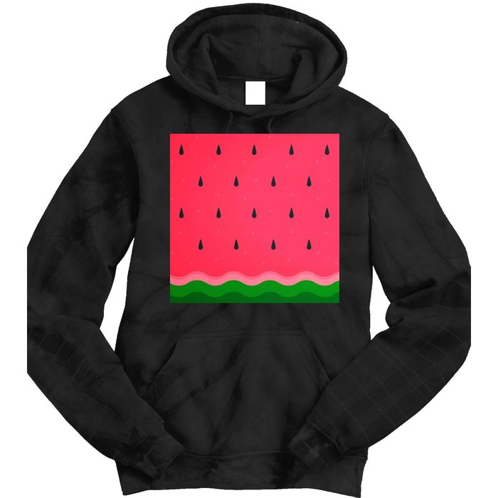 Summer Watermelon Fruit Pattern Tie Dye Hoodie
