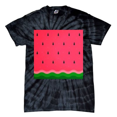 Summer Watermelon Fruit Pattern Tie-Dye T-Shirt