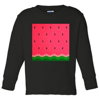 Summer Watermelon Fruit Pattern Toddler Long Sleeve Shirt