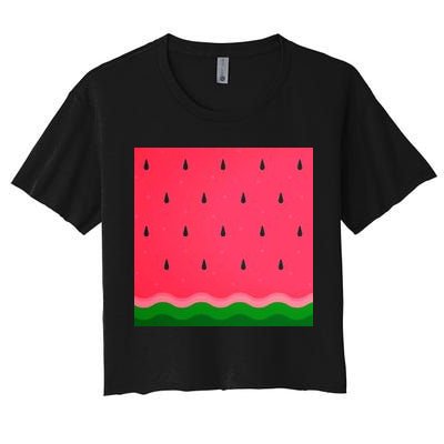 Summer Watermelon Fruit Pattern Crop Top