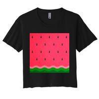 Summer Watermelon Fruit Pattern Crop Top