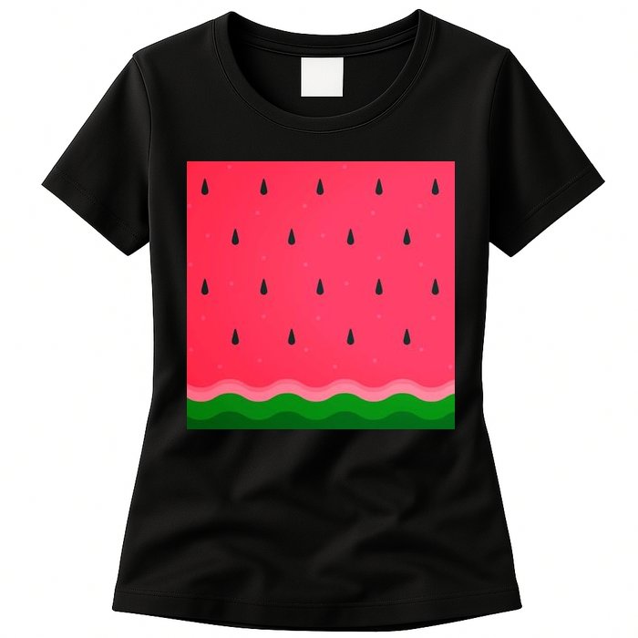 Summer Watermelon Fruit Pattern Womens T-Shirt