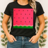 Summer Watermelon Fruit Pattern Womens T-Shirt