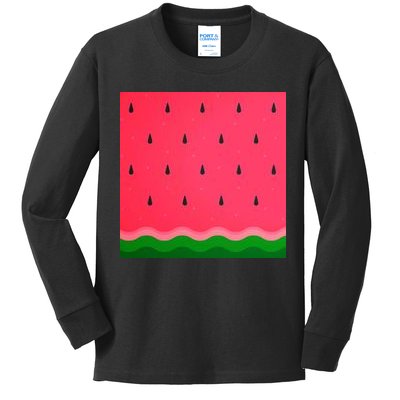 Summer Watermelon Fruit Pattern Kids Long Sleeve Shirt