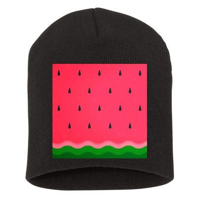 Summer Watermelon Fruit Pattern Short Acrylic Beanie