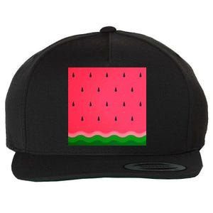 Summer Watermelon Fruit Pattern Wool Snapback Cap