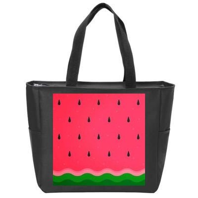 Summer Watermelon Fruit Pattern Zip Tote Bag