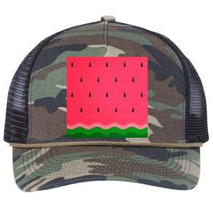 Summer Watermelon Fruit Pattern Retro Rope Trucker Hat Cap