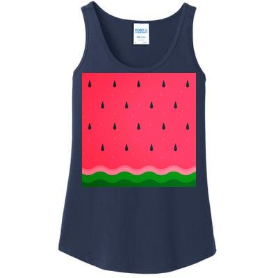 Summer Watermelon Fruit Pattern Ladies Essential Tank