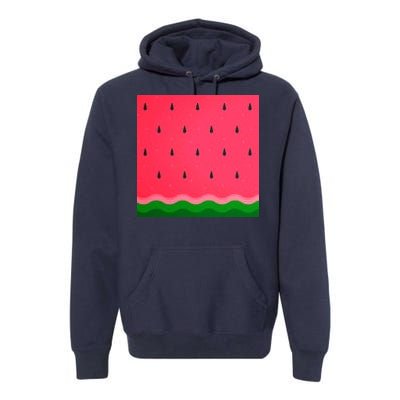 Summer Watermelon Fruit Pattern Premium Hoodie