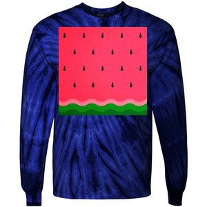 Summer Watermelon Fruit Pattern Tie-Dye Long Sleeve Shirt