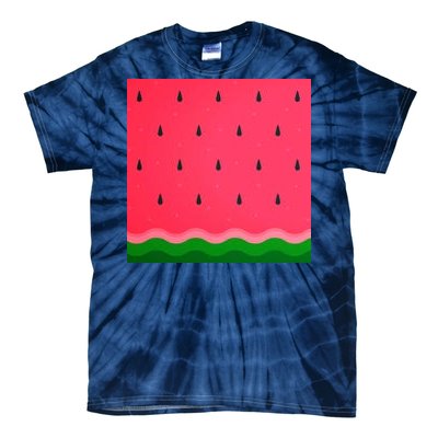 Summer Watermelon Fruit Pattern Tie-Dye T-Shirt