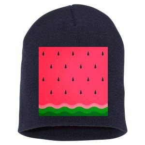 Summer Watermelon Fruit Pattern Short Acrylic Beanie