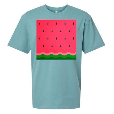 Summer Watermelon Fruit Pattern Sueded Cloud Jersey T-Shirt