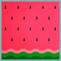 Summer Watermelon Fruit Pattern Sueded Cloud Jersey T-Shirt