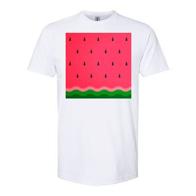 Summer Watermelon Fruit Pattern Softstyle CVC T-Shirt