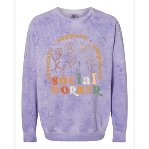 Social Worker Funny Social Work Month Colorblast Crewneck Sweatshirt