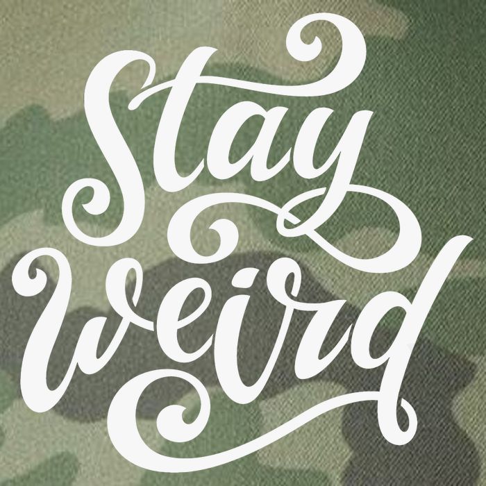 Stay Weird Funny Hand Drawn Calligraphy Legacy Tie Dye Trucker Hat