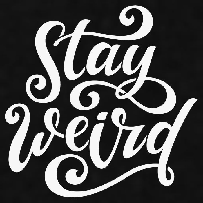 Stay Weird Funny Hand Drawn Calligraphy Ladies PosiCharge Tri-Blend Wicking Tank