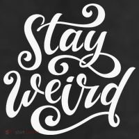 Stay Weird Funny Hand Drawn Calligraphy 25L Jumbo Tote