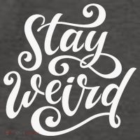 Stay Weird Funny Hand Drawn Calligraphy Vector Backpack
