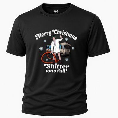 Shitters Was Full Merry Christmas Christmas Ugly Cooling Performance Crew T-Shirt