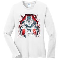 Scary Werewolf Full Moon Halloween Costume Horror Werewolf Ladies Long Sleeve Shirt