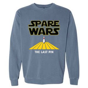 Spare Wars Funny Bowler & Bowling Parody Garment-Dyed Sweatshirt