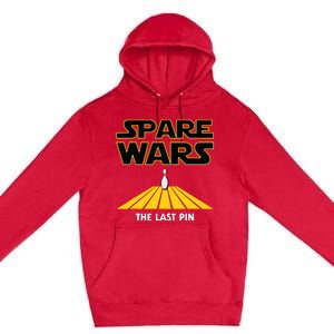 Spare Wars Funny Bowler & Bowling Parody Premium Pullover Hoodie