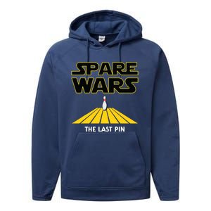 Spare Wars Funny Bowler & Bowling Parody Performance Fleece Hoodie