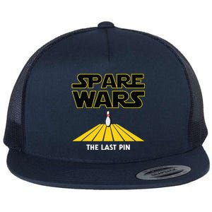 Spare Wars Funny Bowler & Bowling Parody Flat Bill Trucker Hat