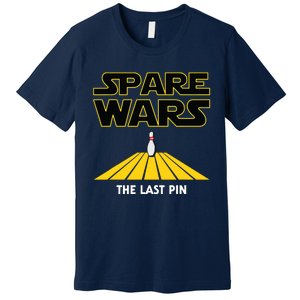 Spare Wars Funny Bowler & Bowling Parody Premium T-Shirt