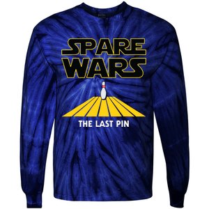 Spare Wars Funny Bowler & Bowling Parody Tie-Dye Long Sleeve Shirt