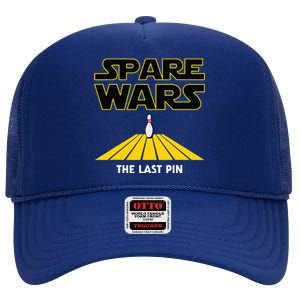 Spare Wars Funny Bowler & Bowling Parody High Crown Mesh Back Trucker Hat