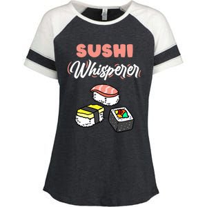 Sushi Whisperer For Sushi Lover Gift Enza Ladies Jersey Colorblock Tee