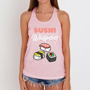 Sushi Whisperer For Sushi Lover Gift Women's Knotted Racerback Tank