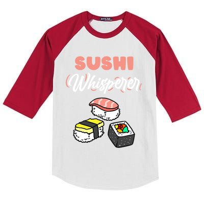 Sushi Whisperer For Sushi Lover Gift Kids Colorblock Raglan Jersey