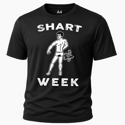 Shart Week Funny Novelty Shark Cooling Performance Crew T-Shirt