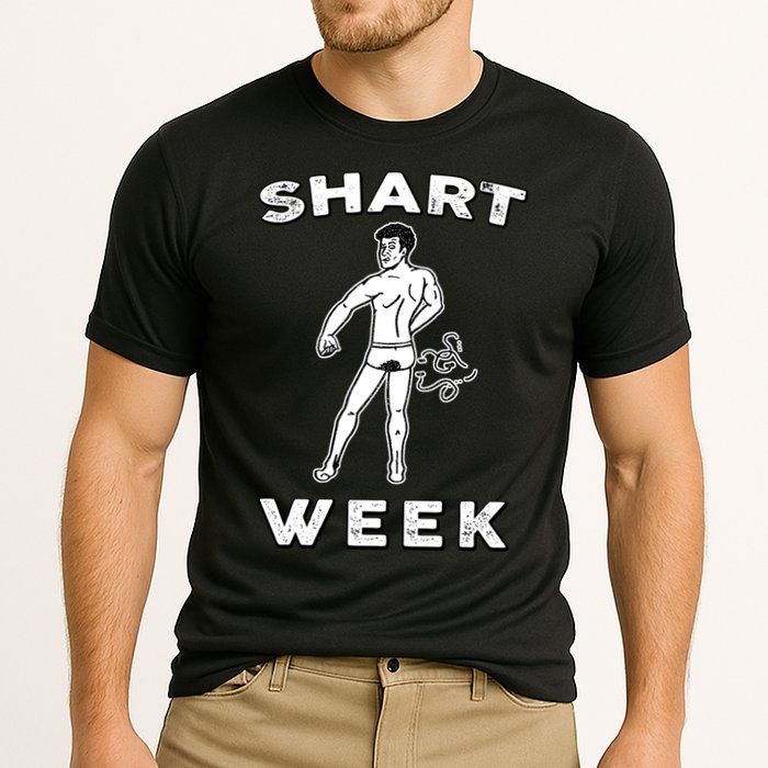 Shart Week Funny Novelty Shark Cooling Performance Crew T-Shirt